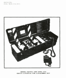 a drawing of a general electric army model c204 gravity displacement time displacement unit