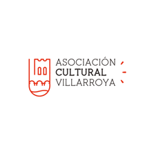 a logo for asociacion cultural villarroya with a castle