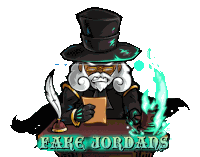 a cartoon of a man with a top hat holding a piece of paper and the words fake jordans