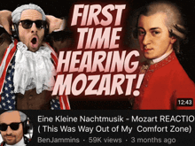 a video titled first time hearing mozart