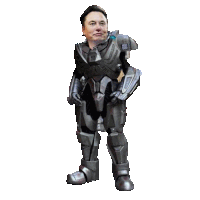 a picture of elon musk in a spartan suit