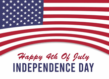 a happy 4th of july independence day greeting card with an american flag