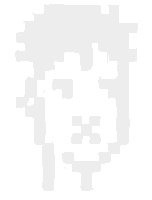 a pixel art drawing of a person 's face with a beard .