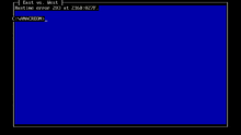 a blue screen with a runtime error 203 at z16b 027f