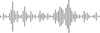 a black and white image of a sound wave on a white background