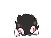 a cartoon drawing of a boy with bunny ears