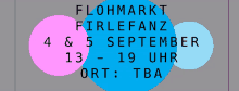 a poster for flohmarkt firlefanz on september 4th and 5th