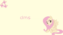 a picture of a pony with the word dms on the bottom right