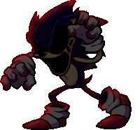 a cartoon drawing of a sonic the hedgehog pointing his finger