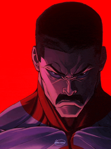 a drawing of a man with a mustache has the word zerox on the bottom