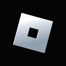 a white square with a square in the middle is on a black background .