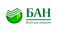 a green logo for a bank with russian writing