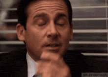 michael scott from the office is making a funny face