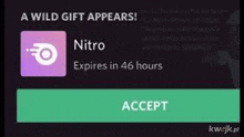 a wild gift appears on a website and expires in 46 hours .