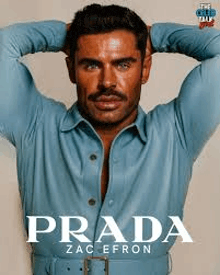 a man with a mustache is wearing a blue shirt and belt .