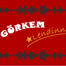 a red background with the word gorkem written in white