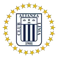 a logo for alianza lima with a circle of stars around it