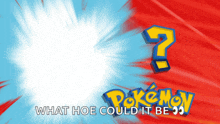 a poster for pokemon what hoe could it be with a red and blue background