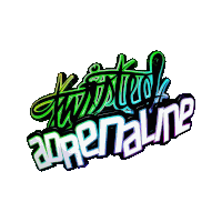 a logo that says twisted adrenaline in green and white