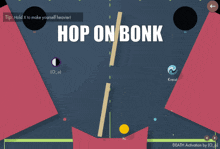 a screenshot of a game that says hop on bonk on it