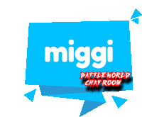 a blue sign with the word miggi on it