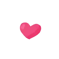 a pink heart on a white background with a shadow on it