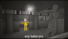 scp baba pro is written on the bottom of a screen