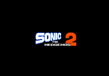 a logo for sonic the hedgehog 2 is shown on a black background