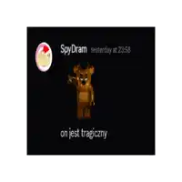 a picture of a lego teddy bear with the words spydram yesterday at 23:58 on it