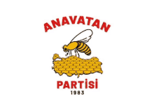 a logo for ana vatan partisi 1983 with a bee and honeycomb