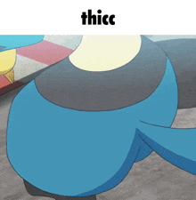 a picture of a cartoon character with the word thice on the bottom