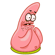 patrick star from spongebob squarepants has his eyes closed and his mouth wide open