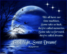 a greeting card that says " good night sweet dreams "