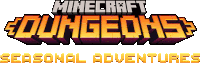 a logo for the minecraft dungeons seasonal adventures