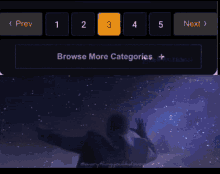 a screenshot of a website that says browse more categories +