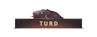 a picture of a whale with the word turd on it