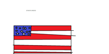 a drawing of an american flag with the words estados unidoso on the bottom