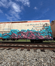 a train car that says protecting today for tomorrow