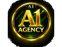 a logo for the a1 agency with a gold circle