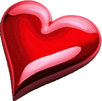 a red heart with a white background is shiny