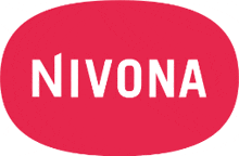 a red oval with the word nivona in white on it