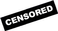 a black sign that says censored on it