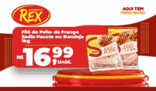 an advertisement for file de peito de frango sadia pacote or bandeja