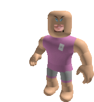 a cartoon character with a pink shirt and shorts