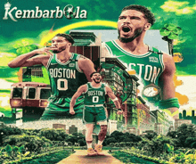 a poster of a boston celtics player with the number 0