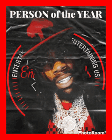 a poster that says person of the year with a picture of a man