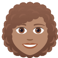 Curly Hair Joypixels Sticker