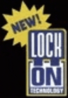 a logo for lock on technology with a yellow star on it