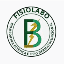 a logo for a company called fisio labo with a lightning bolt in the middle of it .