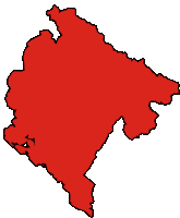 a red outline of a country with a white border